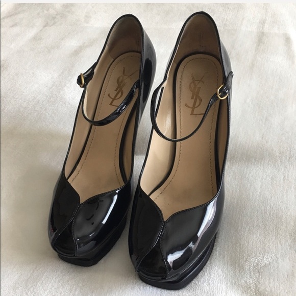 Yves Saint Laurent Shoes - Yves Saint Laurent Patent Leather Tribute Heels
